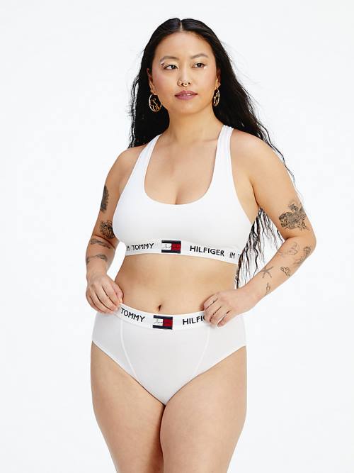 Tommy Hilfiger TOMMYXINDYA High-Waist Briefs Ženske Spodnje Perilo Bela | TH795VDQ