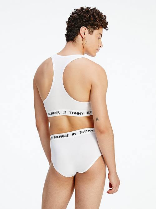 Tommy Hilfiger TOMMYXINDYA High-Waist Briefs Ženske Spodnje Perilo Bela | TH795VDQ