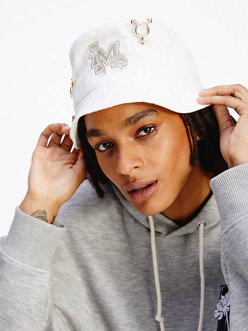 Tommy Hilfiger TOMMYXINDYA Linen Bucket Ženske Kapa Modra | TH209QBC