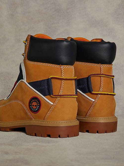 Tommy Hilfiger TOMMYXTIMBERLAND Remixed Signature C&S Moški Škornji Rumena | TH785HYA