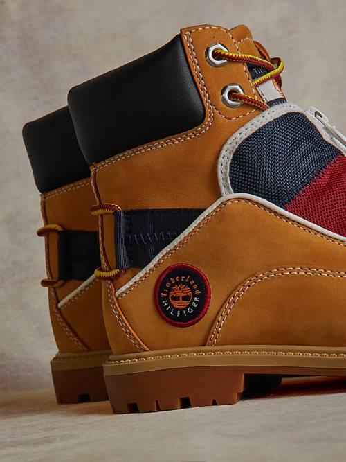 Tommy Hilfiger TOMMYXTIMBERLAND Remixed Signature C&S Moški Škornji Rumena | TH785HYA