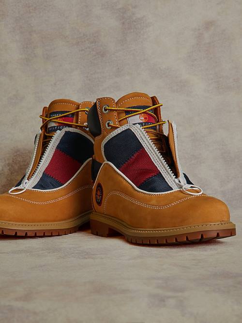 Tommy Hilfiger TOMMYXTIMBERLAND Remixed Signature C&S Moški Škornji Rumena | TH785HYA