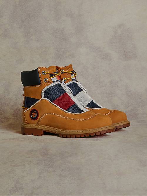 Tommy Hilfiger TOMMYXTIMBERLAND Remixed Signature C&S Moški Škornji Rumena | TH785HYA