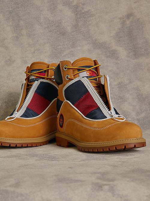 Tommy Hilfiger TOMMYXTIMBERLAND Remixed C&S Ženske Škornji Rumena | TH936JHM