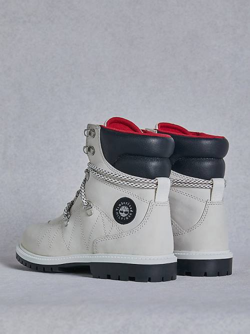 Tommy Hilfiger TOMMYXTIMBERLAND Waterproof Cleated Hiking Ženske Škornji Bela | TH068SJC