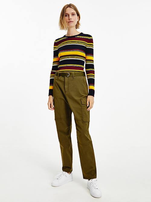 Tommy Hilfiger Tapered Cargo Ženske Hlače Rjav | TH632GPR