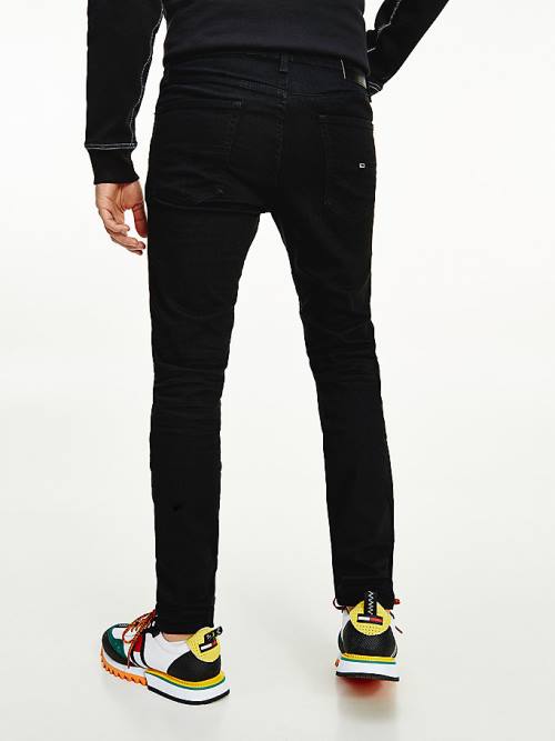 Tommy Hilfiger Tapered Slim Fit Black Moški Kavbojke Denim | TH419UEL