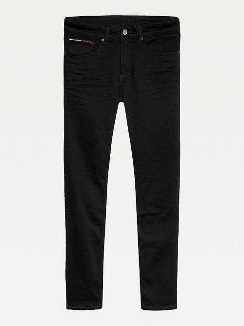 Tommy Hilfiger Tapered Slim Fit Black Moški Kavbojke Denim | TH419UEL