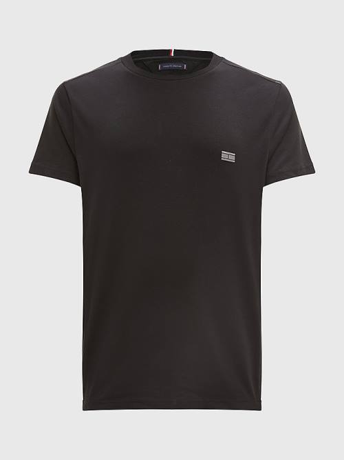 Tommy Hilfiger Tech Essential Organic Jersey Moški Majice Črna | TH324JEN