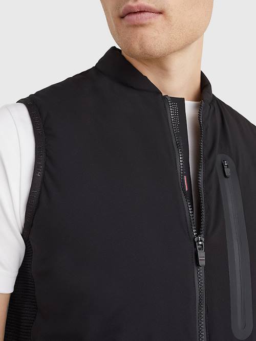 Tommy Hilfiger Tech Essentials TH Warm Padded Vest Moški Plašč Črna | TH986LWJ