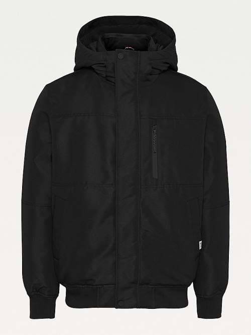 Tommy Hilfiger Tech Hooded Bomber Moški Jakne Črna | TH348VYN