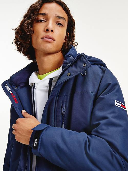 Tommy Hilfiger Tech Padded Parka Moški Jakne Modra | TH380HCS