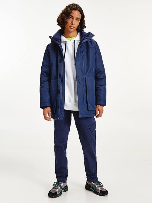 Tommy Hilfiger Tech Padded Parka Moški Jakne Modra | TH380HCS