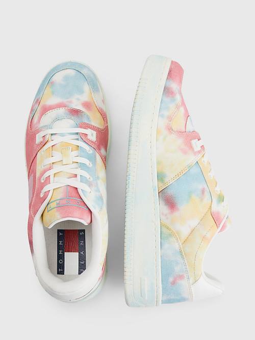 Tommy Hilfiger Tie-Dye Cupsole Basket Moški Superge Modra | TH092PDQ