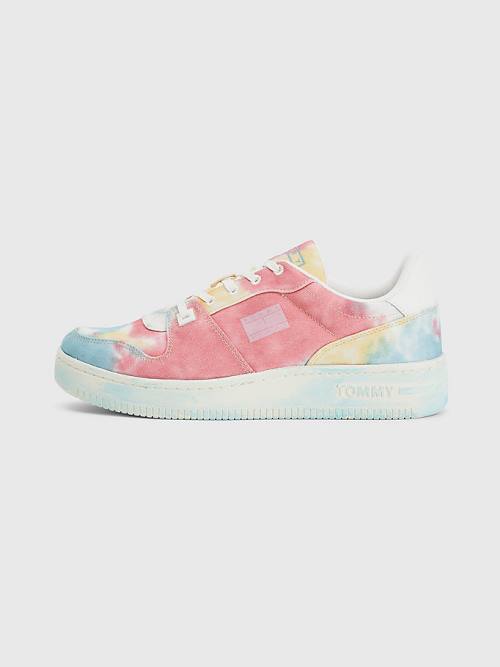 Tommy Hilfiger Tie-Dye Cupsole Basket Moški Superge Modra | TH092PDQ