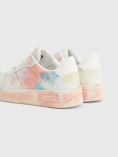 Tommy Hilfiger Tie-Dye Cupsole Basket Ženske Superge Oranžna | TH796IRB