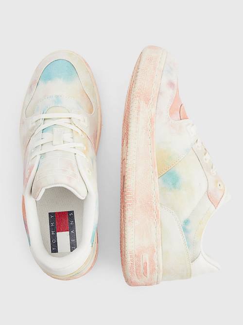 Tommy Hilfiger Tie-Dye Cupsole Basket Ženske Superge Oranžna | TH796IRB