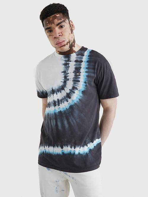 Tommy Hilfiger Tie Dye Organic Cotton Moški Majice Črna | TH860OIG