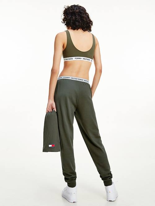 Tommy Hilfiger Tommy 85 Logo Waistband Joggers Ženske Hlače Kaki | TH094PLE