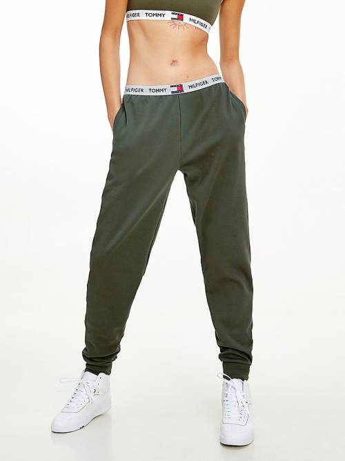 Tommy Hilfiger Tommy 85 Logo Waistband Joggers Ženske Hlače Kaki | TH094PLE