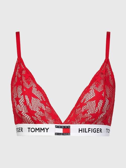 Tommy Hilfiger Tommy 85 Star Lace Triangle Bra Ženske Spodnje Perilo Rdeča | TH682PRI