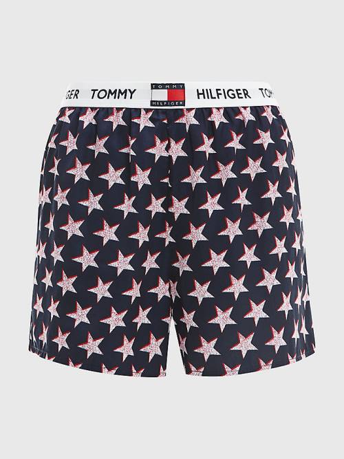 Tommy Hilfiger Tommy 85 Star Print Logo Waistband Shorts Ženske Pižama Bež | TH351DUG