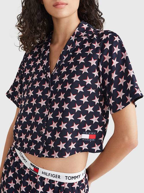 Tommy Hilfiger Tommy 85 Star Print Shirt Ženske Pižama Bež | TH156RUZ