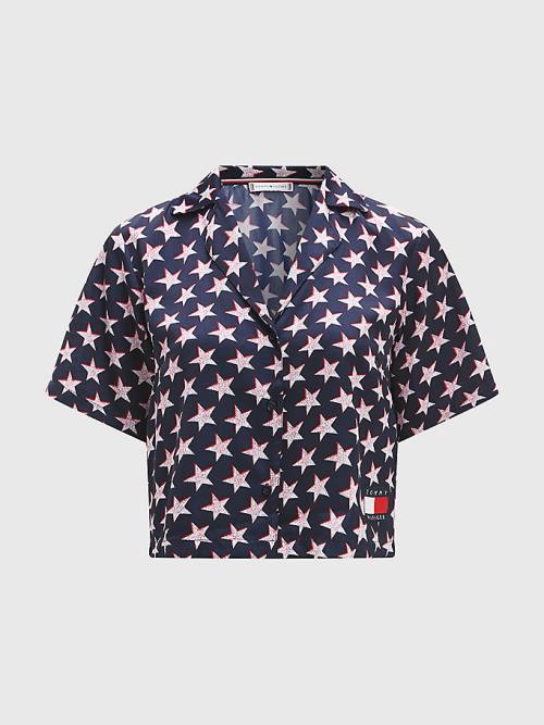 Tommy Hilfiger Tommy 85 Star Print Shirt Ženske Pižama Bež | TH156RUZ