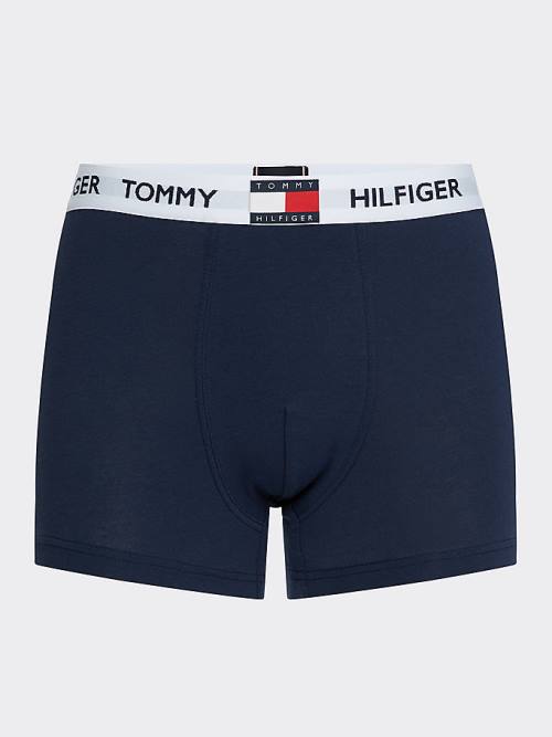 Tommy Hilfiger Tommy 85 Stretch Cotton Logo Trunks Moški Spodnje Perilo Modra | TH048JAC