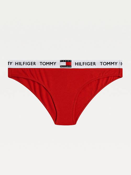 Tommy Hilfiger Tommy 85 Stretch Cotton Logo Briefs Ženske Spodnje Perilo Rdeča | TH230PMS