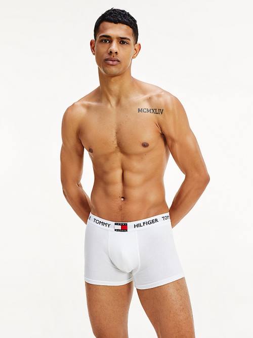 Tommy Hilfiger Tommy 85 Stretch Cotton Logo Trunks Moški Spodnje Perilo Bela | TH721CWY