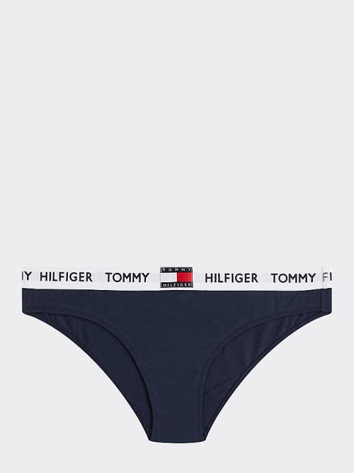 Tommy Hilfiger Tommy 85 Stretch Cotton Logo Briefs Ženske Spodnje Perilo Modra | TH764CSK