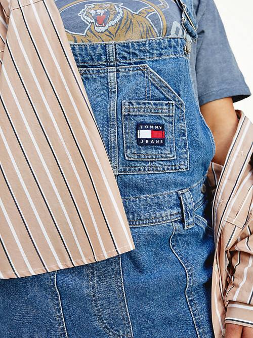 Tommy Hilfiger Tommy Badge Denim Dungarees Ženske Kavbojke Denim | TH247TOY