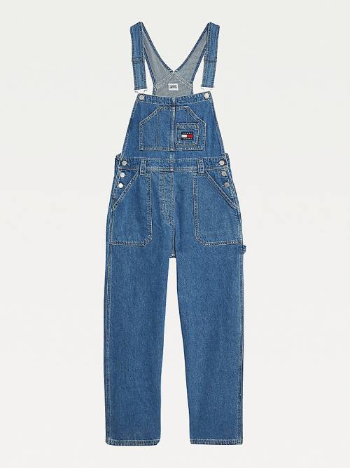 Tommy Hilfiger Tommy Badge Denim Dungarees Ženske Kavbojke Denim | TH247TOY