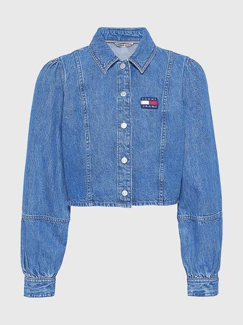 Tommy Hilfiger Tommy Badge Denim Ženske Bluza Denim | TH217KGH