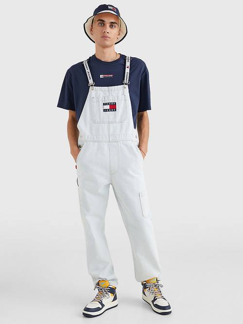 Tommy Hilfiger Tommy Badge Dungarees Moški Kavbojke Denim | TH093BVE