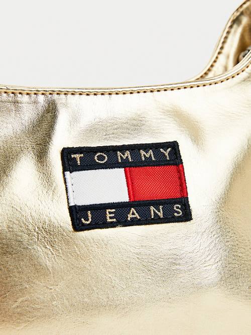 Tommy Hilfiger Tommy Badge Metallic Shoulder Ženske Torbice Zlato | TH908LVN