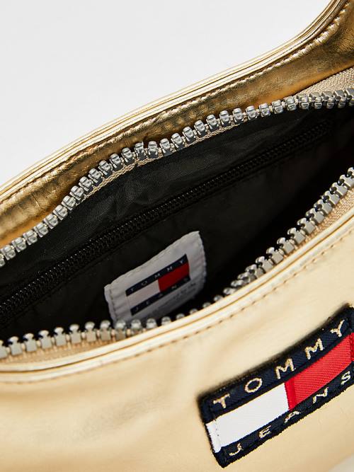 Tommy Hilfiger Tommy Badge Metallic Shoulder Ženske Torbice Zlato | TH908LVN