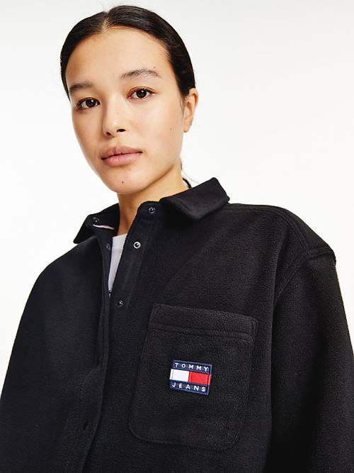 Tommy Hilfiger Tommy Badge Polar Fleece Ženske Srajce Črna | TH719IXQ