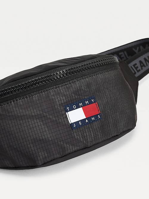 Tommy Hilfiger Tommy Badge Recycled Nylon Bumbag Moški Torbice Črna | TH297KVD