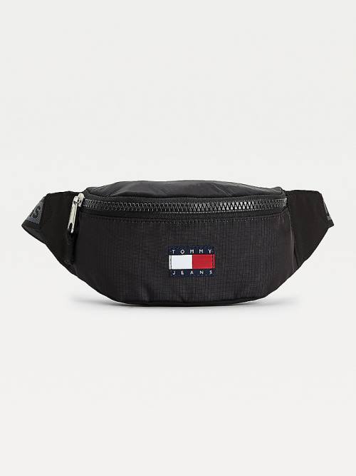 Tommy Hilfiger Tommy Badge Recycled Nylon Bumbag Moški Torbice Črna | TH297KVD