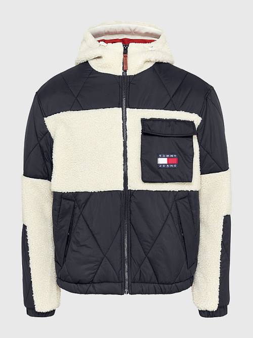 Tommy Hilfiger Tommy Badge Sherpa Moški Jakne Črna | TH384AVH