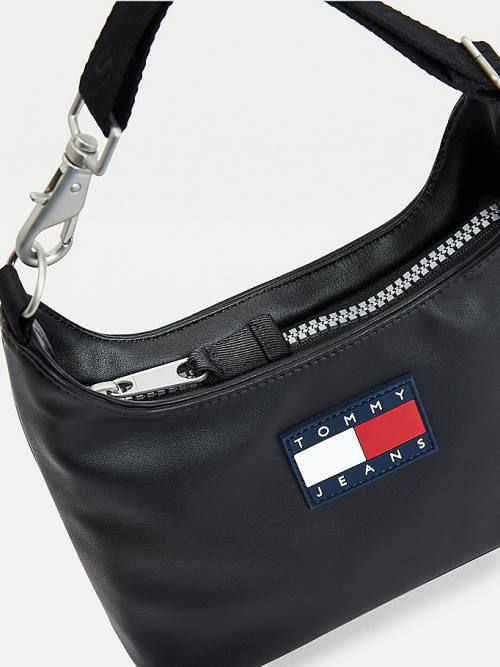 Tommy Hilfiger Tommy Badge Shoulder Ženske Torbice Črna | TH217RTH