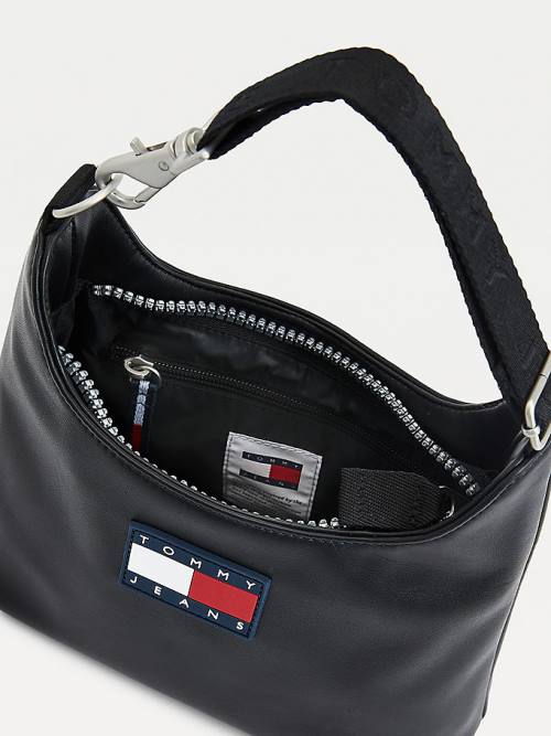 Tommy Hilfiger Tommy Badge Shoulder Ženske Torbice Črna | TH217RTH