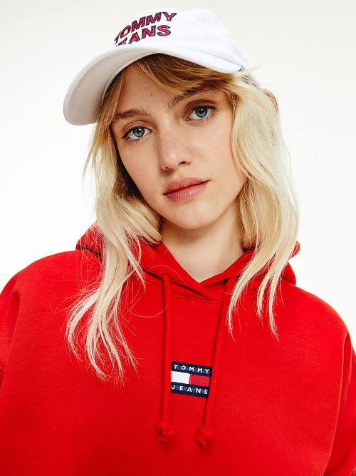 Tommy Hilfiger Tommy Badge Ženske Pulover s kapuco Rdeča | TH396WIU