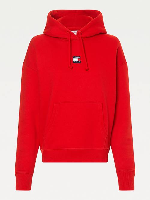 Tommy Hilfiger Tommy Badge Ženske Pulover s kapuco Rdeča | TH396WIU