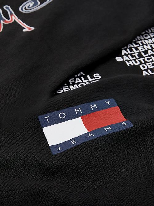 Tommy Hilfiger Tommy Revisited Britney Oversized Ženske Pulover Črna | TH214HPQ