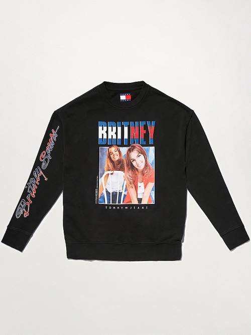 Tommy Hilfiger Tommy Revisited Britney Oversized Ženske Pulover Črna | TH214HPQ