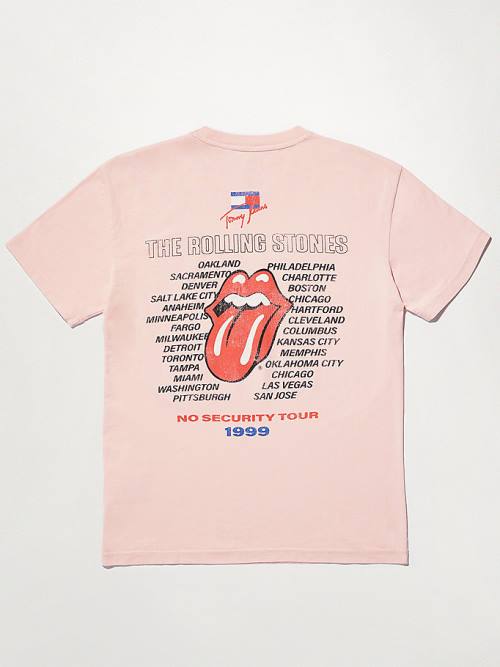 Tommy Hilfiger Tommy Revisited Rolling Stones Moški Majice Roza | TH826SDY