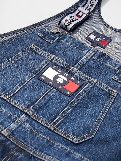 Tommy Hilfiger Tommy X AAPE Denim Dungarees Moški Kavbojke Denim | TH425BXD